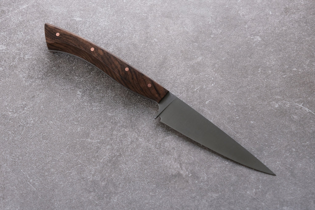 4 1/4 Inch Stainless Paring Knife With Walnut