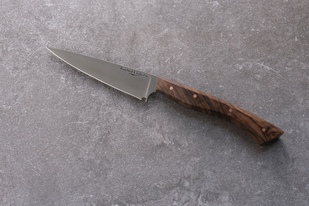 4 1/4 Inch Stainless Paring Knife With Walnut