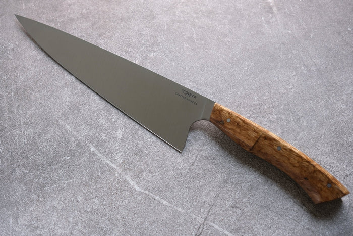 8 Inch Stainless Steel Chefs Knife With Ash Handle