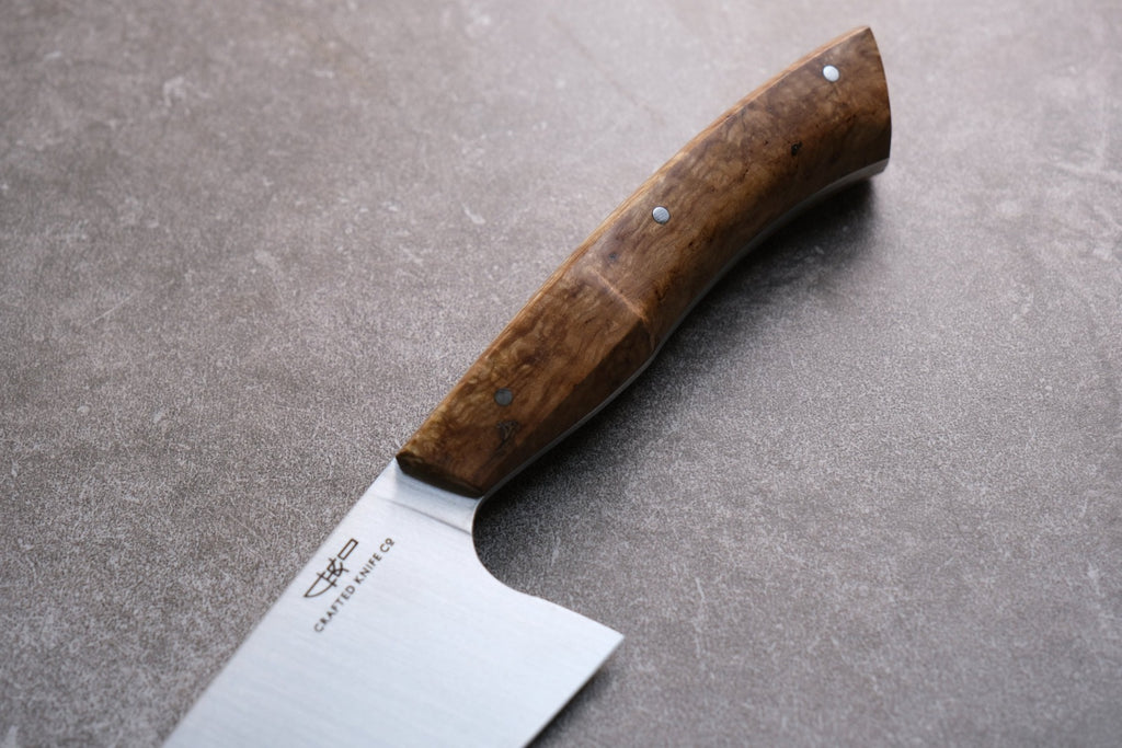 8 Inch Stainless Steel Chefs Knife With Ash Handle